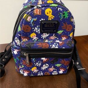 Loungefly Star Wars Kids Backpack - Blue and Multicolor